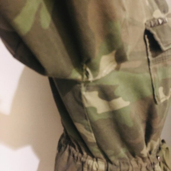 INC International Concepts Studded Camo Field Drawstring Jacket Womens Small - Picture 6 of 11